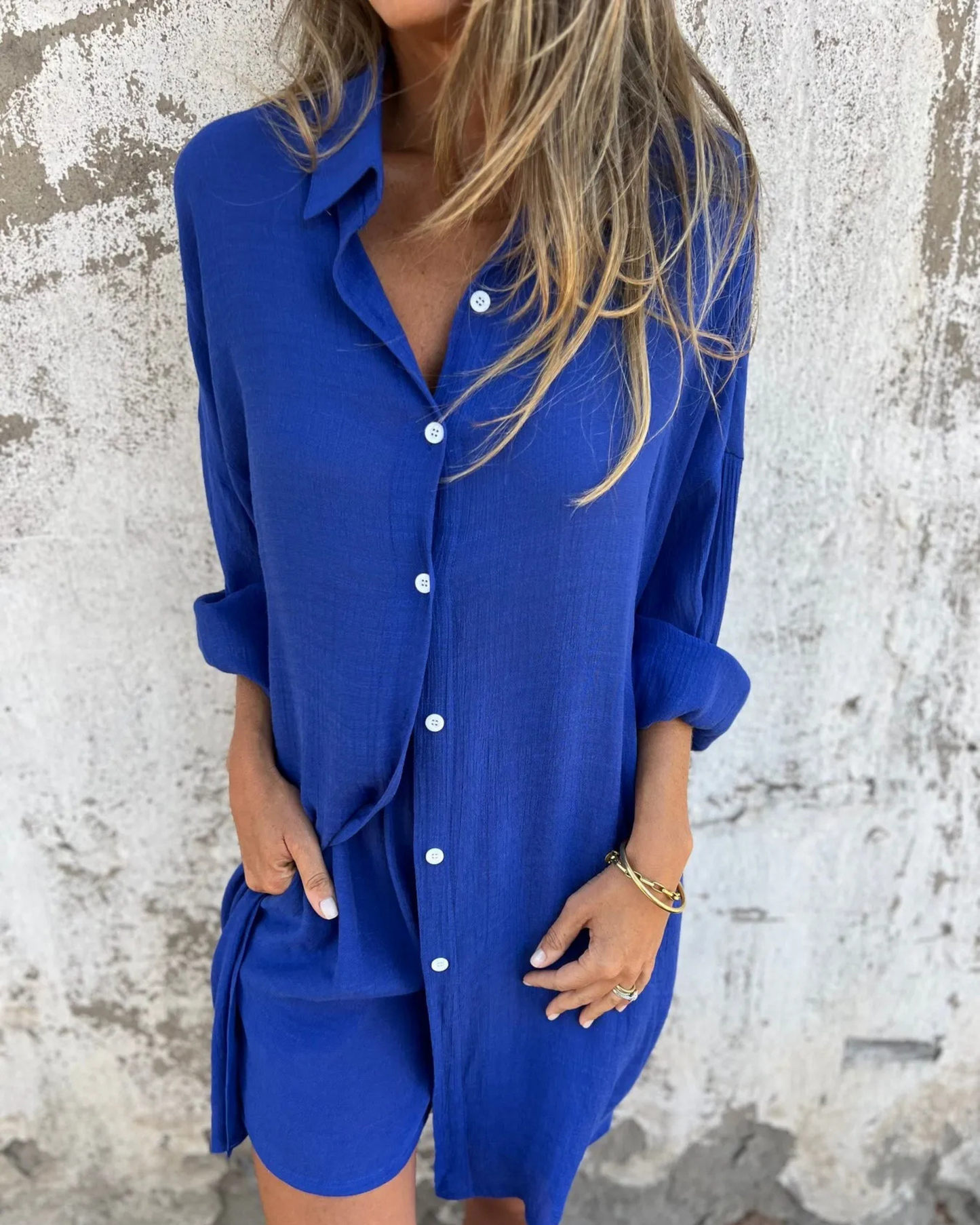 Isabel™ - Conjunto De Camisa Y Pantalones Cortos de Lino
