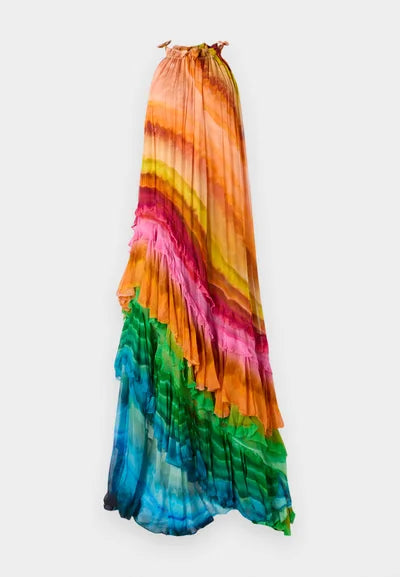 IRIS™ | Vestido Maxi Con Volantes En Multicolor