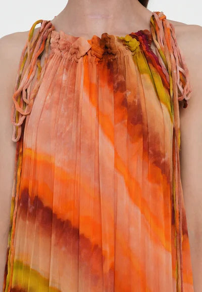 IRIS™ | Vestido Maxi Con Volantes En Multicolor