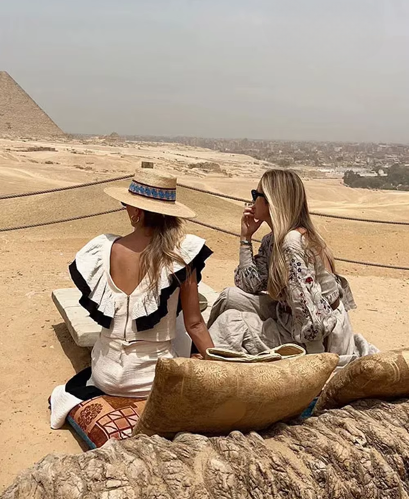 EGIPTO – Vestido De Lino Con Volantes