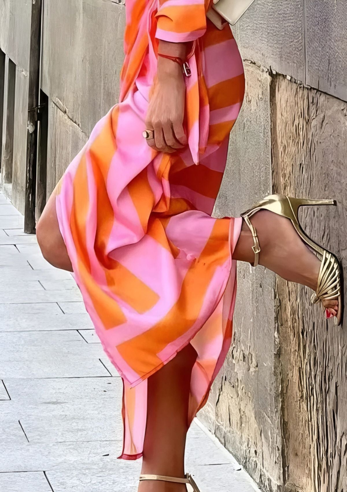 Cristina | Vestido Cruzado Con Estampado