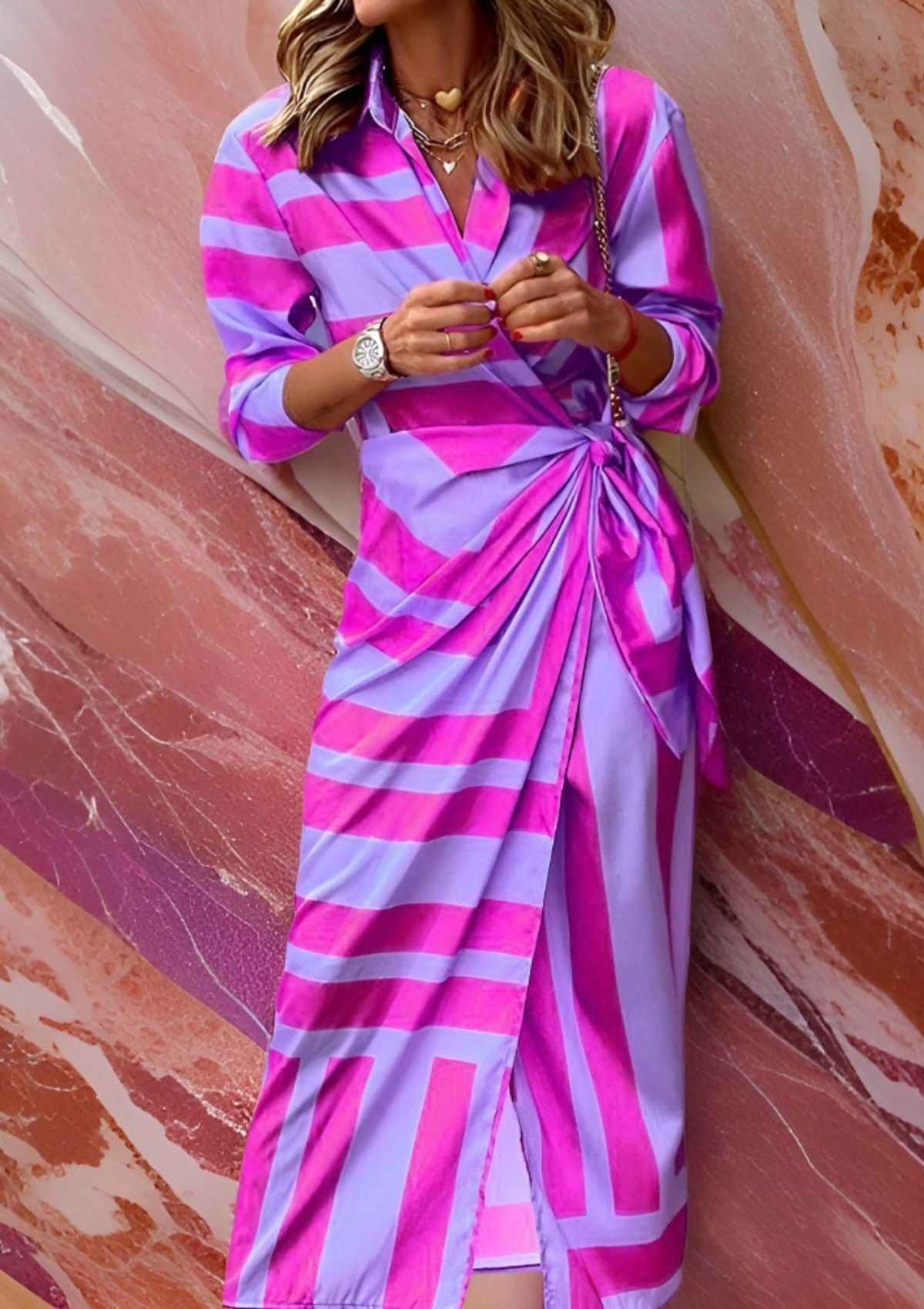 Cristina | Vestido Cruzado Con Estampado