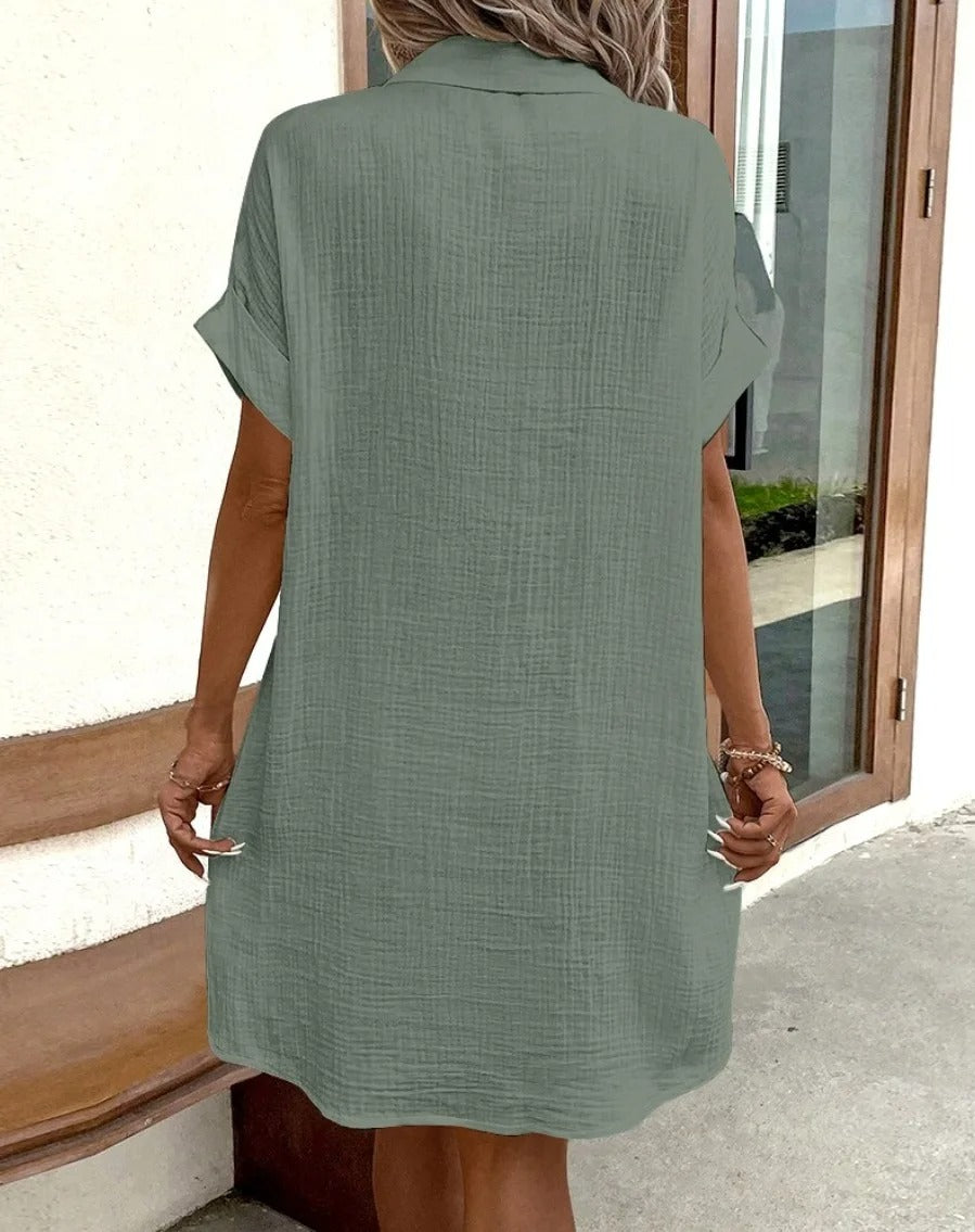 Flora | Vestido Camisero Con Botones