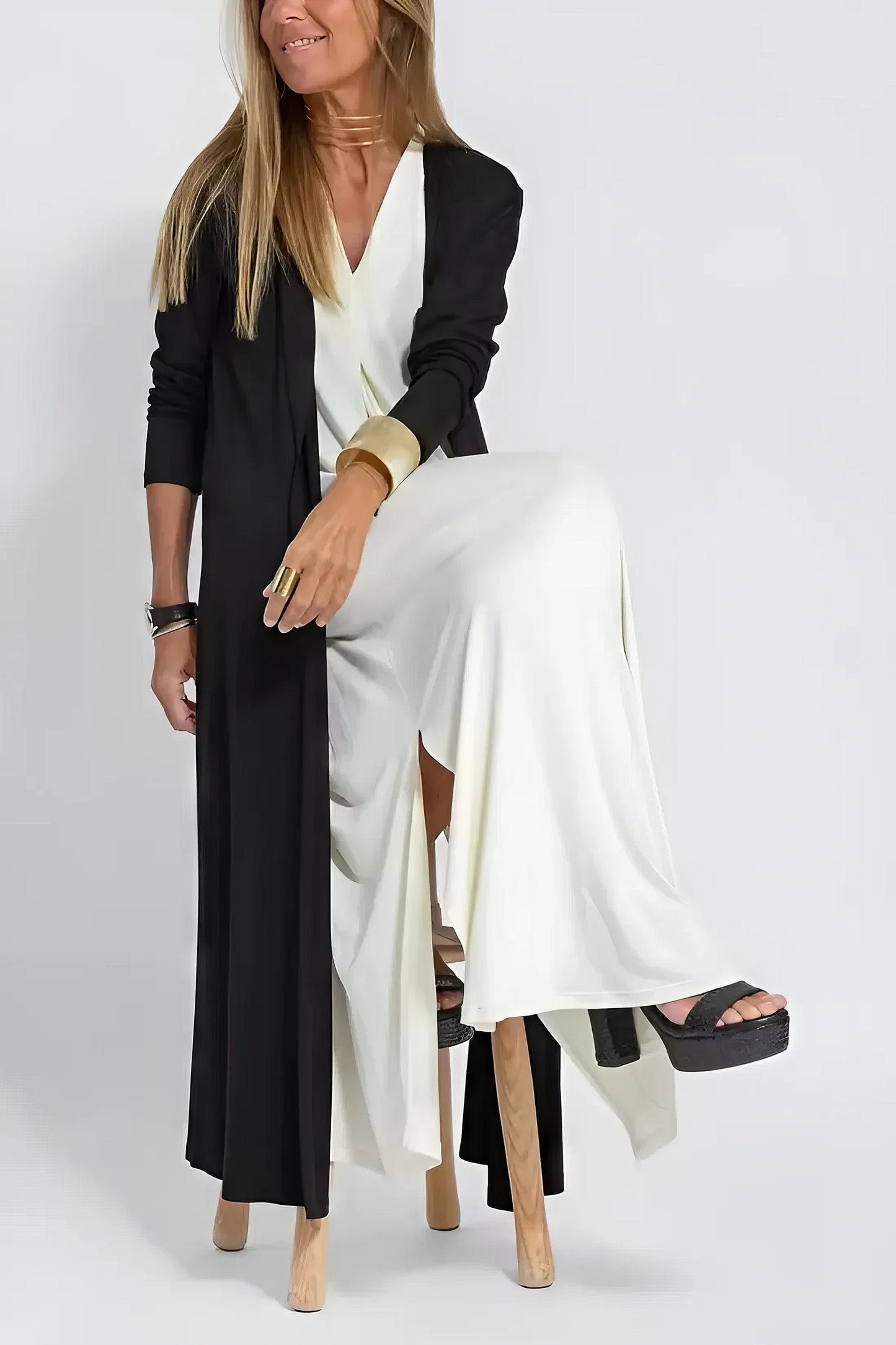 ELISE | Vestido Largo Elegante Con Cárdigan A Juego