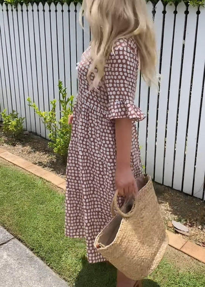 Darcy - Vestido Midi De Manga Corta
