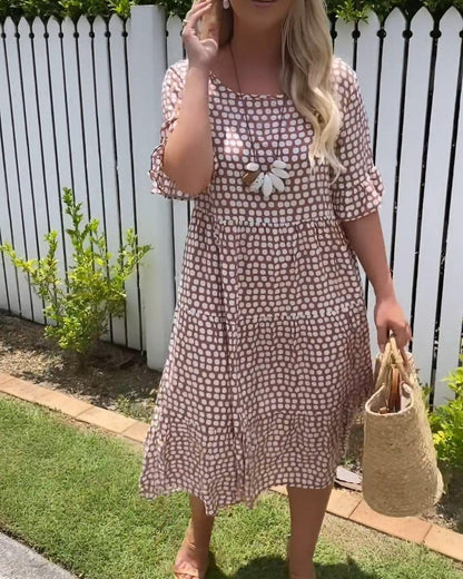 Darcy - Vestido Midi De Manga Corta