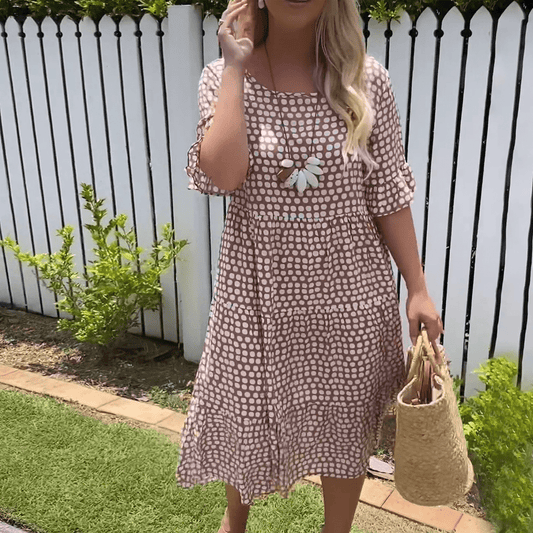 Darcy - Vestido Midi De Manga Corta