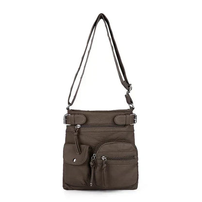 JansenStyle™ Zara | Suave bolso de hombro de cuero con varios compartimentos