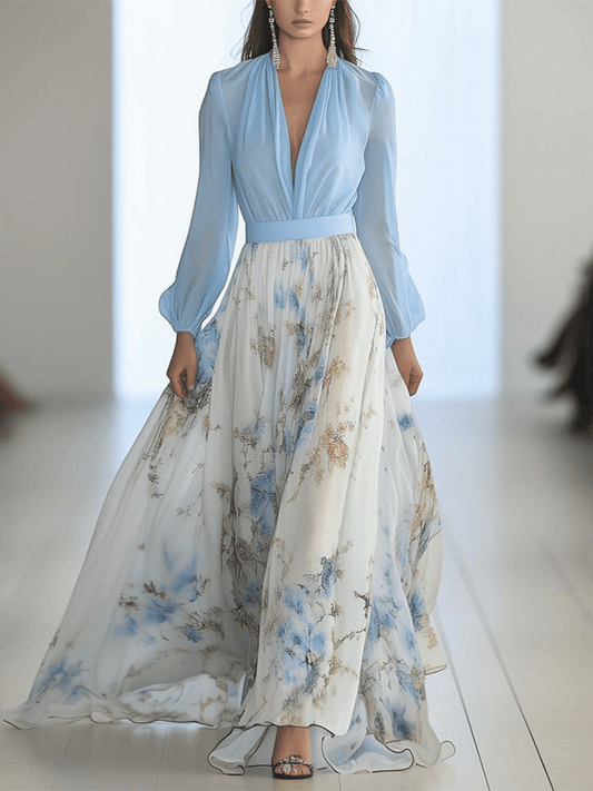 AUGUSTA™ | Vestido Maxi Con Estampado Floral