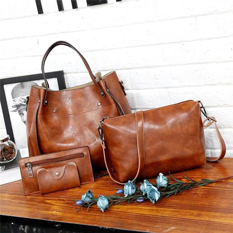 JansenStyle™ Xavia - Juego de 4 piezas de bolsos vintage para dames