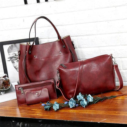 JansenStyle™ Xavia - Juego de 4 piezas de bolsos vintage para dames