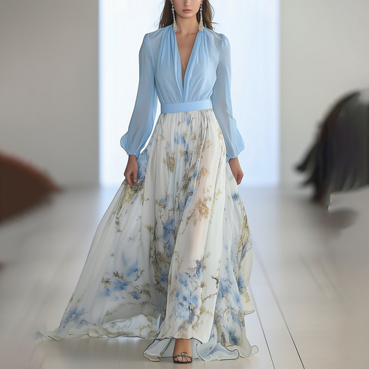 Lucía | Elegante Vestido Maxi Con Estampado Floral