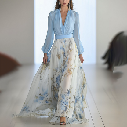 Lucía | Elegante Vestido Maxi Con Estampado Floral