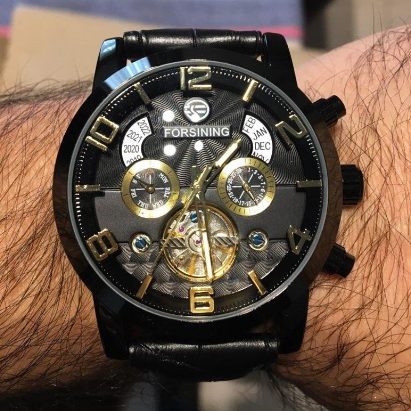 Reloj mecánico automático de lujo con tourbillon