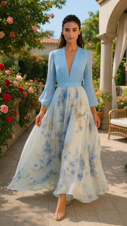 Elena  - Maxi Vestido Con Estampado Floral
