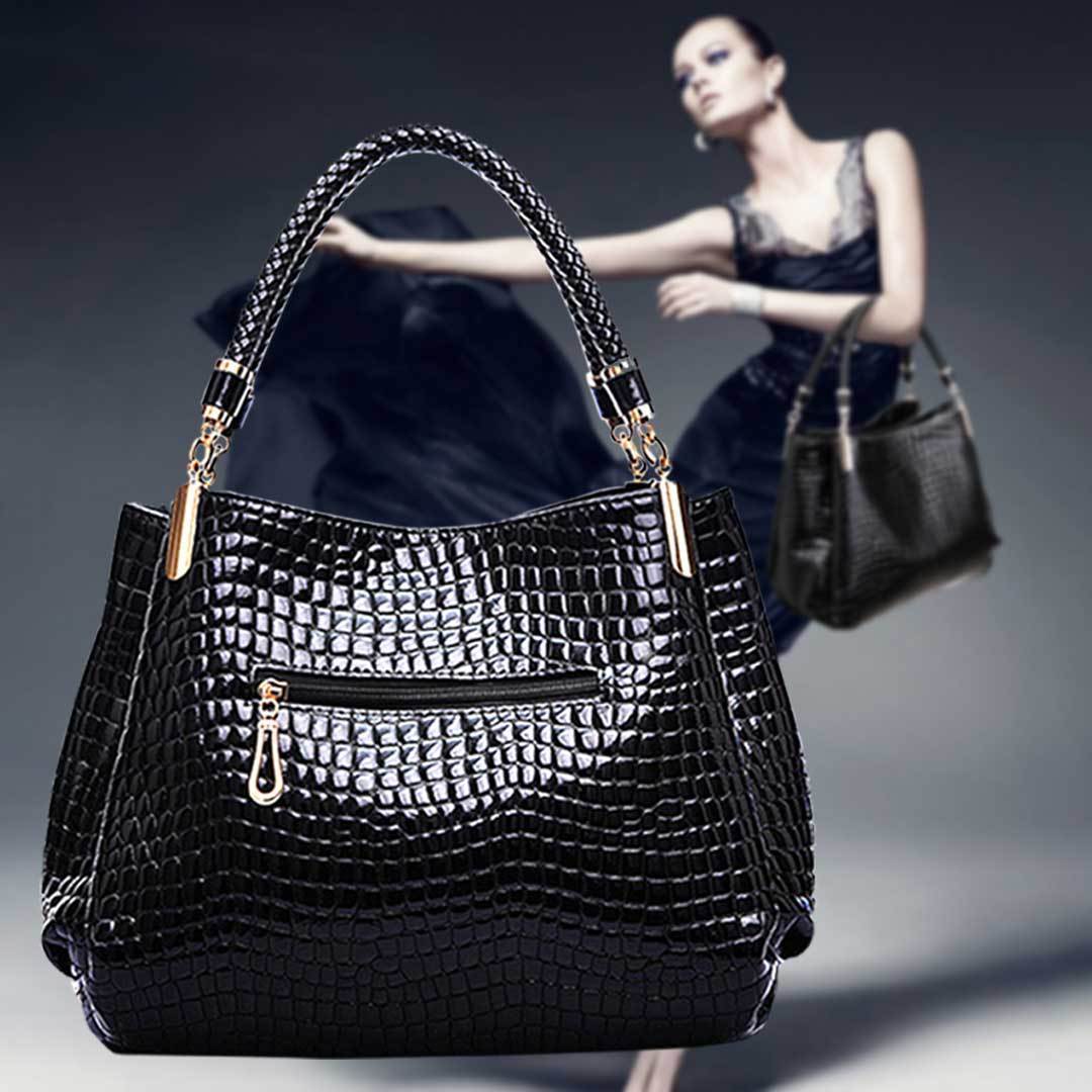 JansenStyle™ Xella | Bolso elegante con motivo de cocodrilo