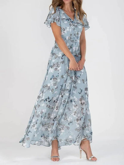 ELETTRA™ | VESTIDO LARGO FLORAL PARA OCASIONES ELEGANTES