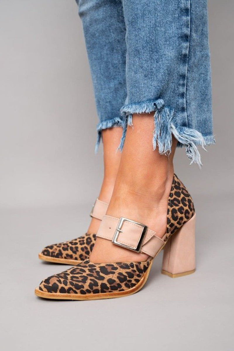 YARA™ |  Sandalias De Gamuza Con Estampado De Leopardo