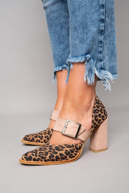 YARA™ |  Sandalias De Gamuza Con Estampado De Leopardo