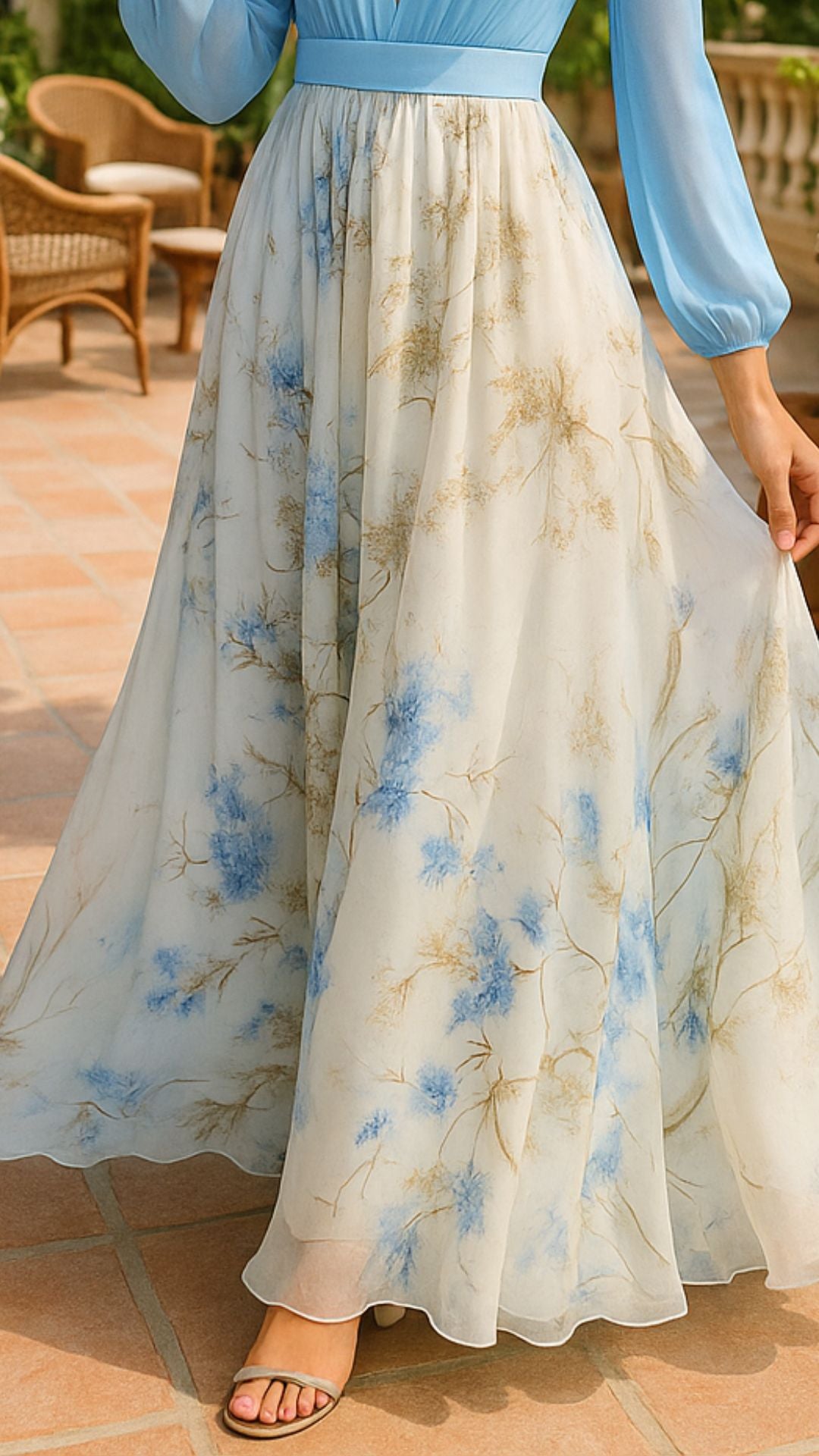 Elena  - Maxi Vestido Con Estampado Floral