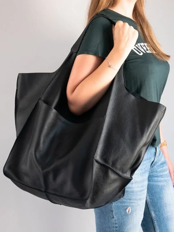 JansenStyle™ Xylia | Nueva bolsa de mano vegana hecha a mano de gran tamaño