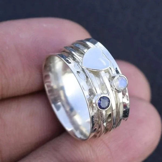 Anillo Spinner en Forma de Corazón