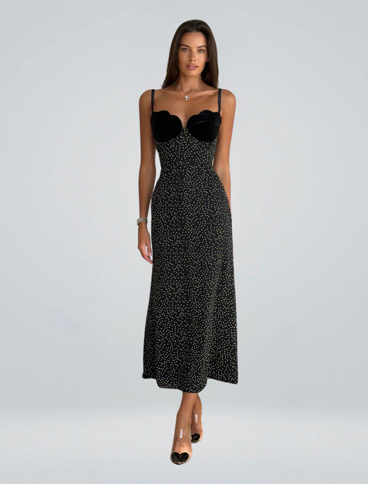 Aria | Vestido Midi Negro