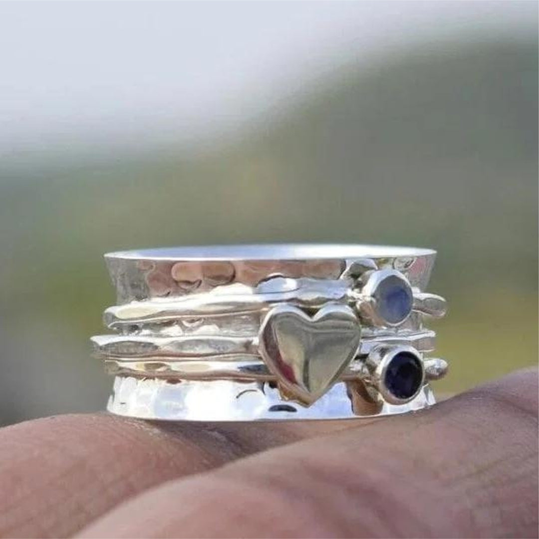 Anillo Spinner en Forma de Corazón