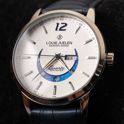 Reloj Elegante con Fases Lunares