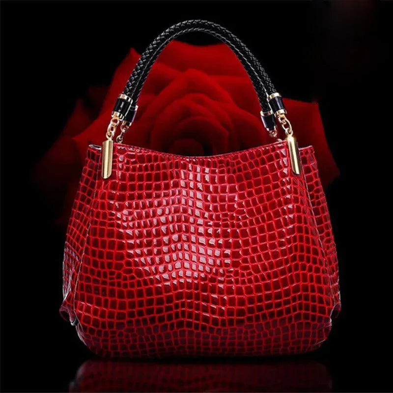 JansenStyle™ Xella | Bolso elegante con motivo de cocodrilo