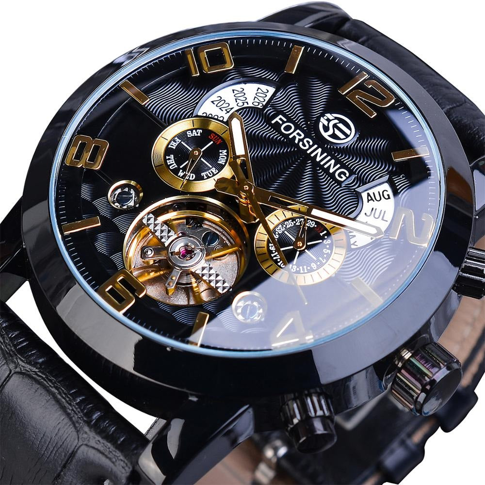 Reloj mecánico automático de lujo con tourbillon