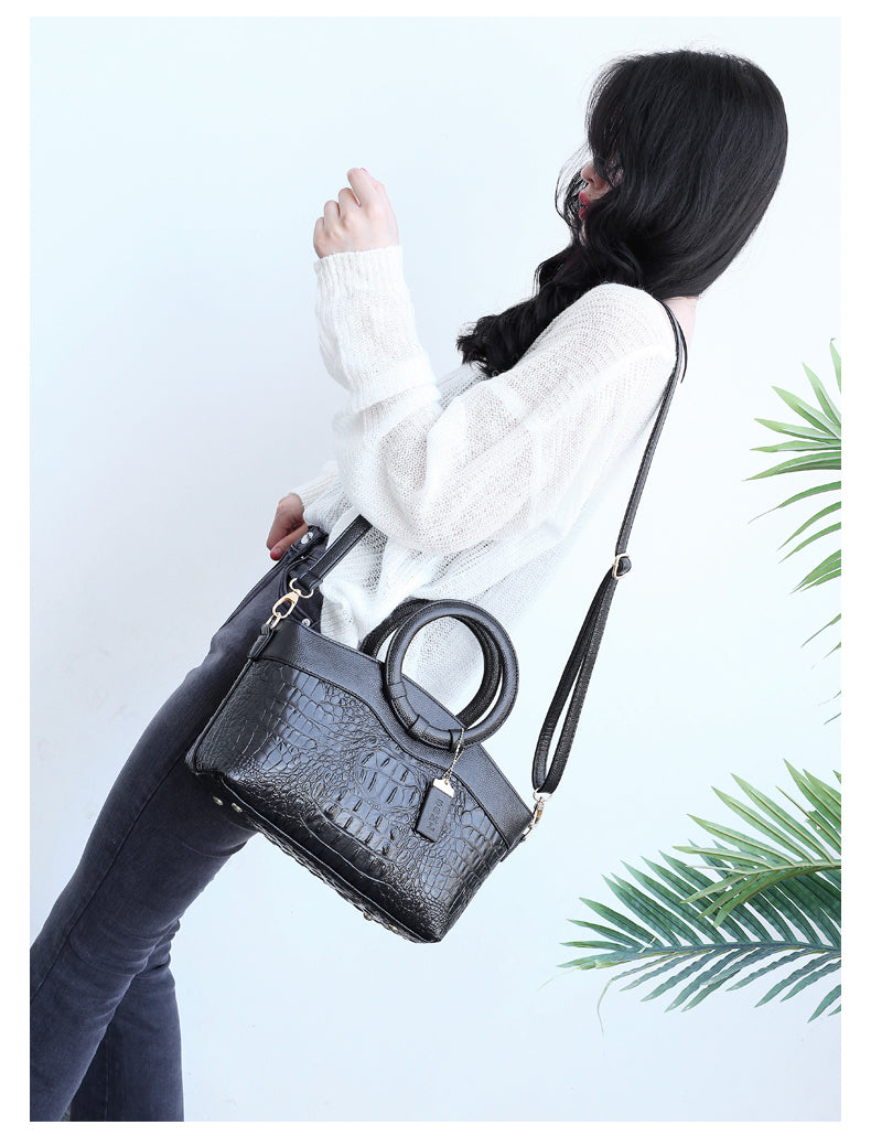 JansenStyle™ Talisa - Bolso de cocodrilo elegante con detalles hechos a mano