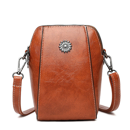 JansenStyle™ Zélie - Mini bolso bandolera elegante de cuero suave