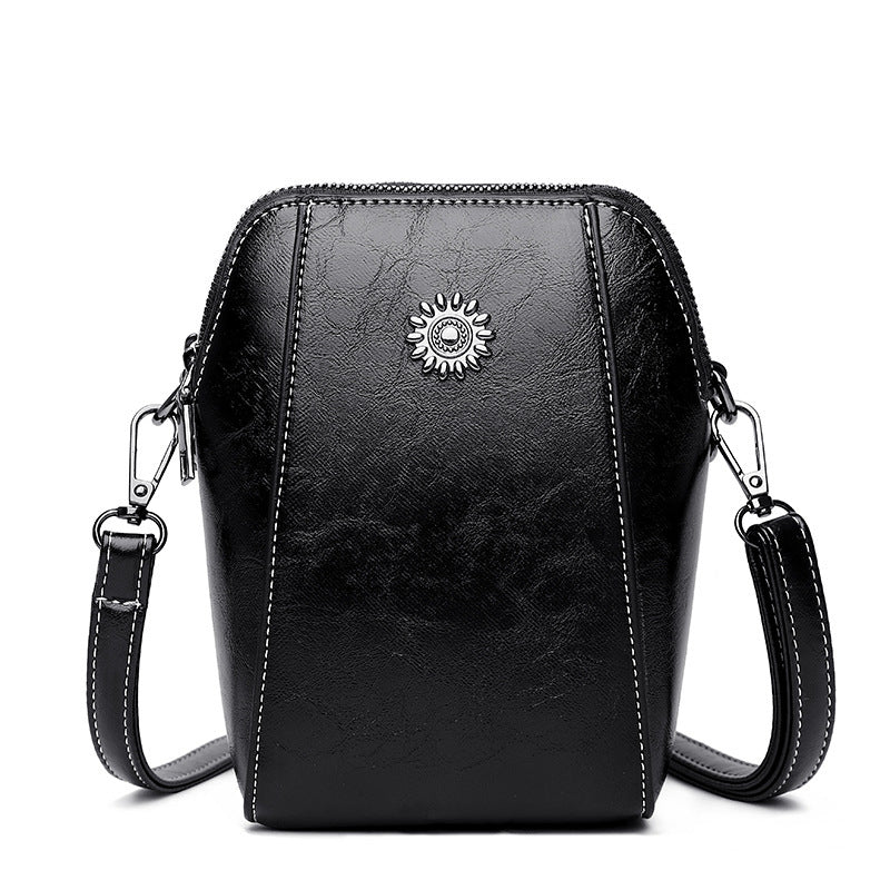 JansenStyle™ Zélie - Mini bolso bandolera elegante de cuero suave