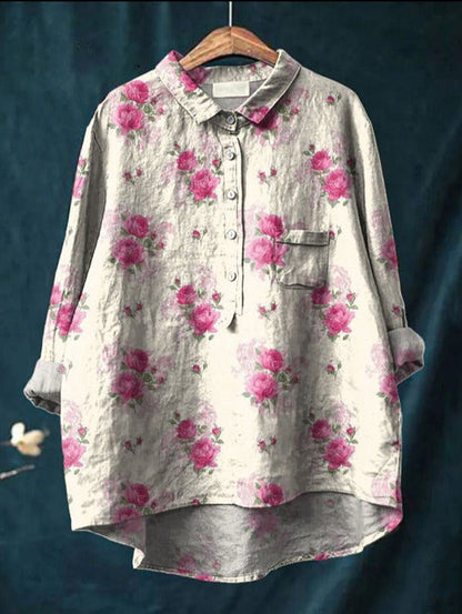 Elise™ | Camisa De Flores Clásica