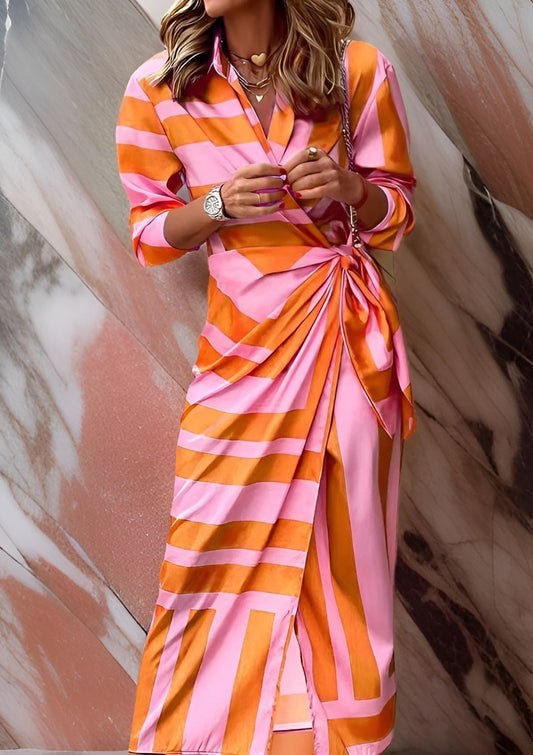 Cristina | Vestido Cruzado Con Estampado