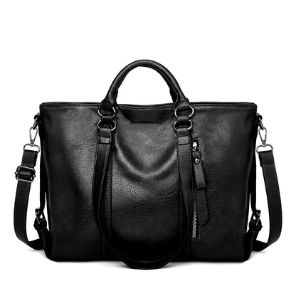 Bolso de hombro de cuero de gran capacidad JansenStyle™ Signe.