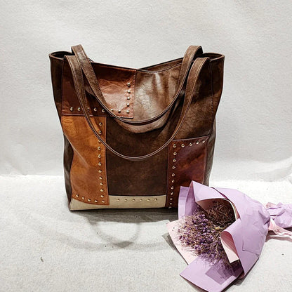 JansenStyle™ Dagny | Bolso de cuero patchwork vintage