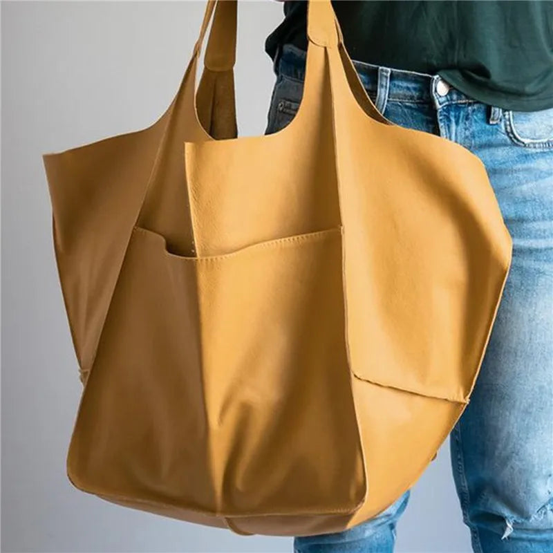 JansenStyle™ Xylia | Nueva bolsa de mano vegana hecha a mano de gran tamaño