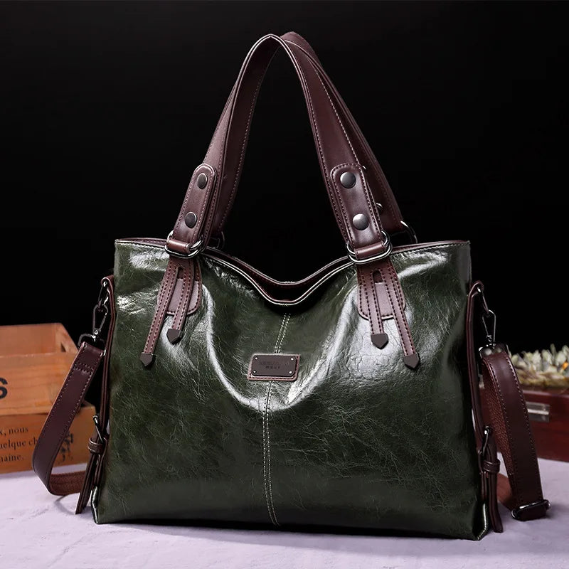 JansenStyle™ Augusta | Bolso de piel suave con dos asas y detalles elegantes