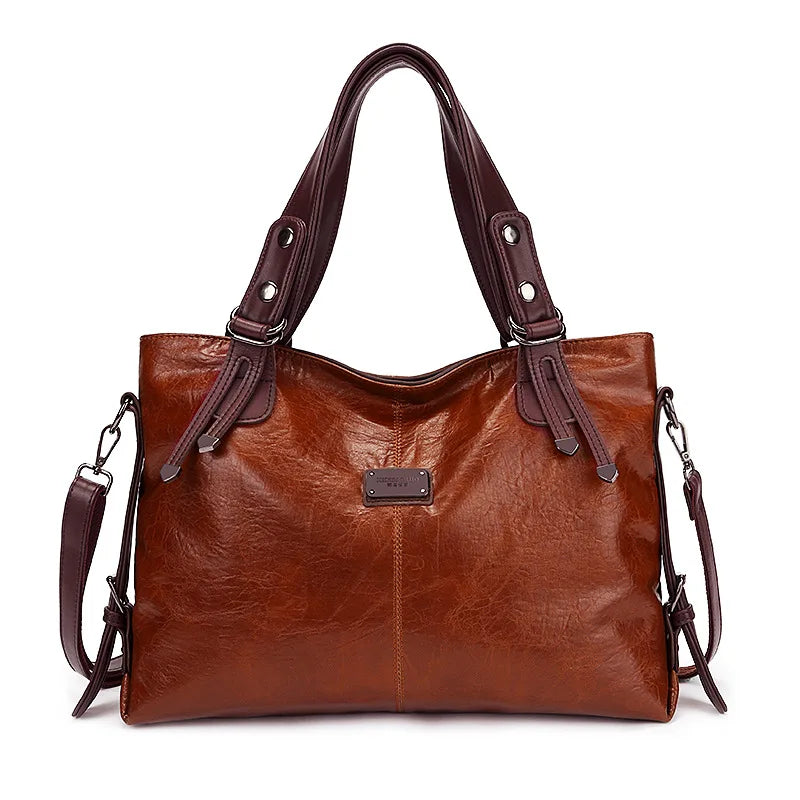 JansenStyle™ Augusta | Bolso de piel suave con dos asas y detalles elegantes