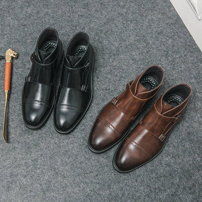 CAMILO™ | BOTINES DE DOBLE HEBILLA DE CUERO