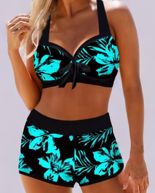 Ana | Bikini De Tiro Alto Con Estampado Floral