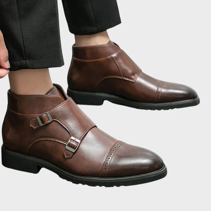 CAMILO™ | BOTINES DE DOBLE HEBILLA DE CUERO