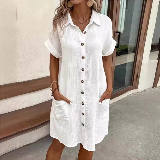 Flora | Vestido Camisero Con Botones