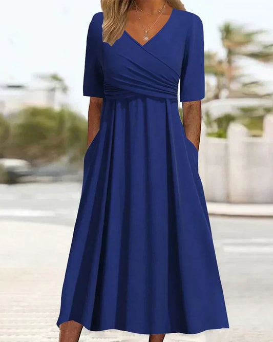 Diana™ - Vestido Cruzado De Manga Corta