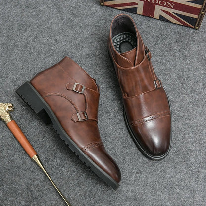 CAMILO™ | BOTINES DE DOBLE HEBILLA DE CUERO