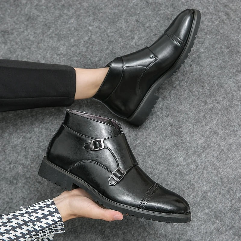 CAMILO™ | BOTINES DE DOBLE HEBILLA DE CUERO