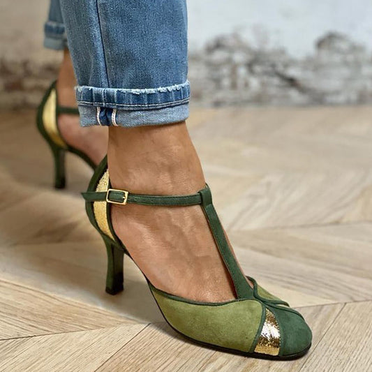ZOE™ | Sandalias Con Correa En T Y Punta Redonda