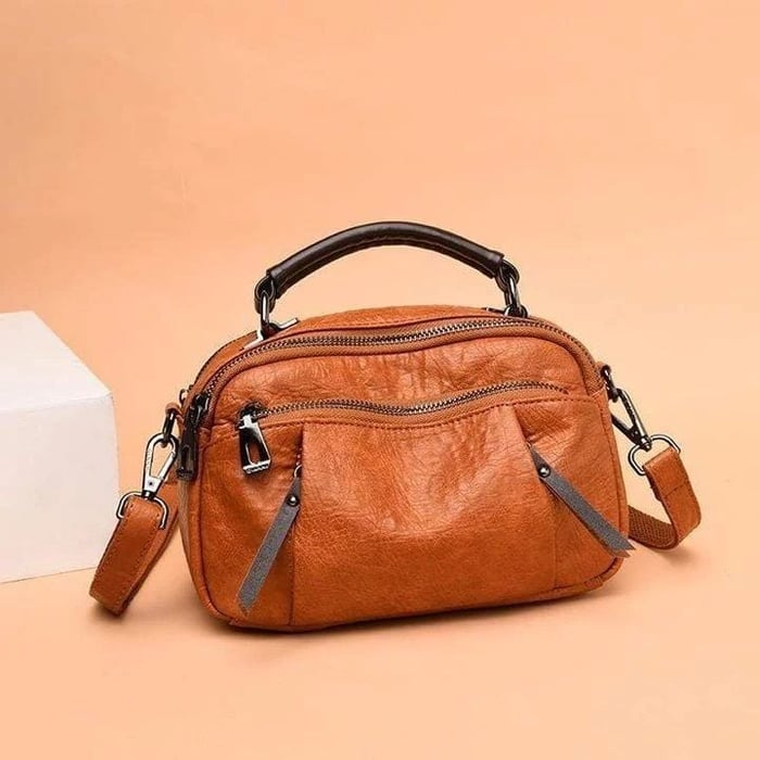 JansenStyle™ Tanja | Bolsa hecha a mano de cuero suave con múltiples compartimentos